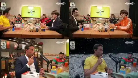 Quatro exemplos do Xablau: troca de cabeça, troca de corpo, troca de roupa e cena editada